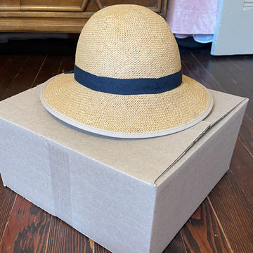 SOLD Straw Hat Bike Helmet YAKKAY Classic - M - US Small - WAREHOUSE SALE 2504B